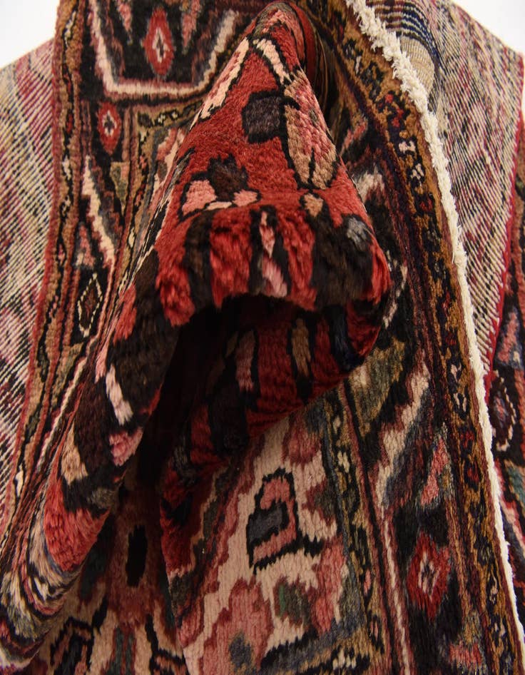 Detail image of 3' 3 x 9' 3 Hand Knotted Borchelu Persian Wool Runner Rug