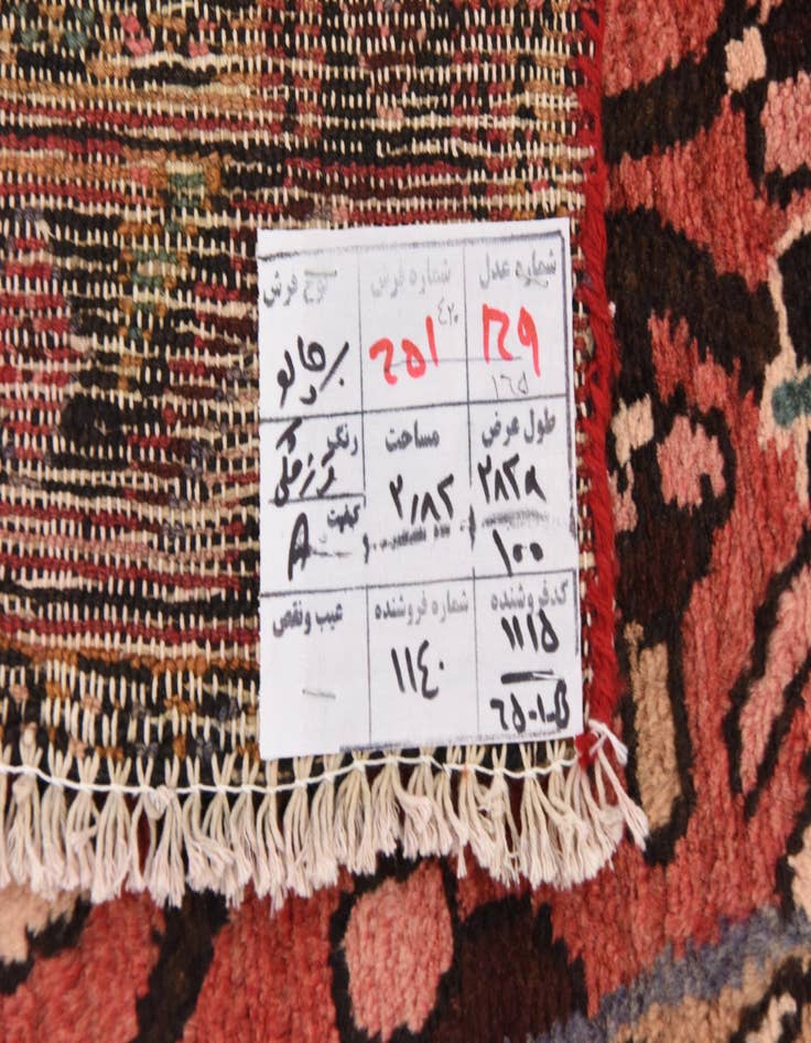 Detail image of 3' 3 x 9' 3 Hand Knotted Borchelu Persian Wool Runner Rug