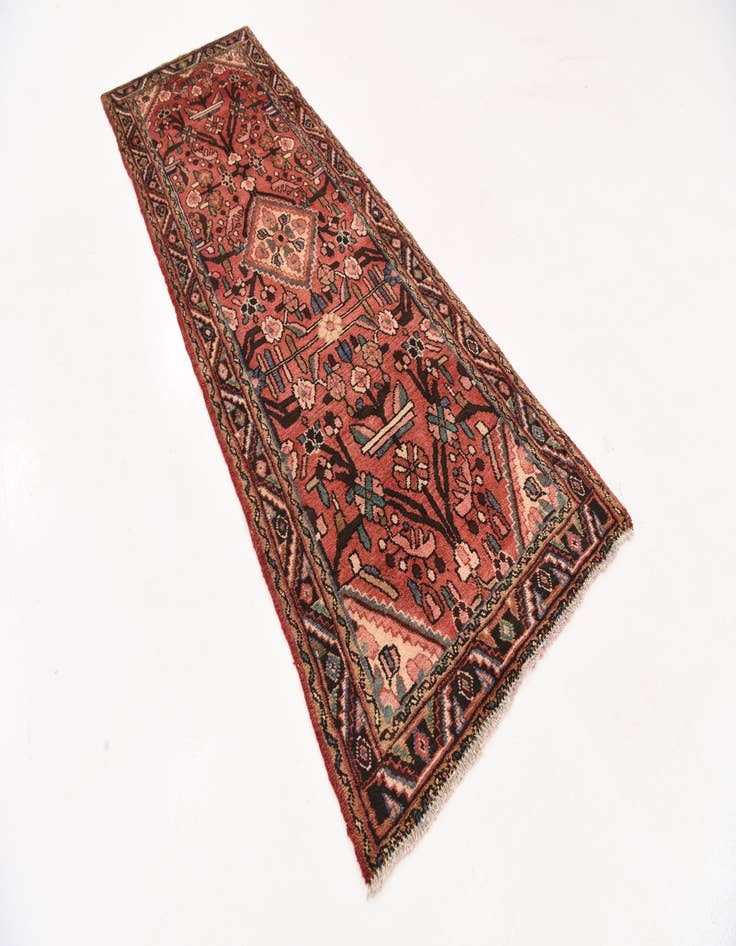 Detail image of 3' 3 x 9' 3 Hand Knotted Borchelu Persian Wool Runner Rug