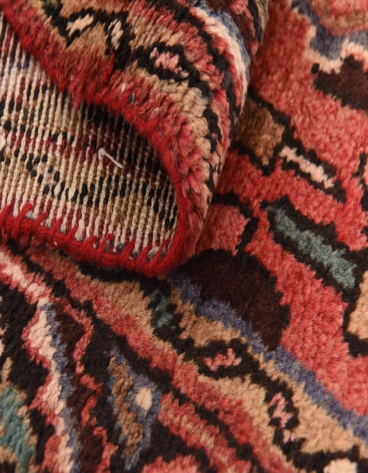Detail image of 3' 3 x 9' 3 Hand Knotted Borchelu Persian Wool Runner Rug