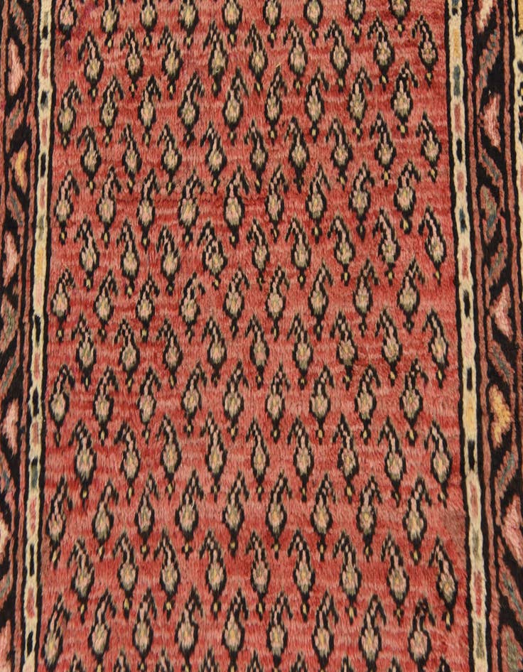 Detail image of 3' 6 x 10' Hand Knotted Botemir Persian Wool Runner Rug