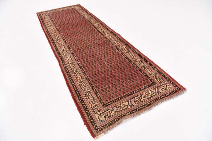 3' 6 x 10' 2 Hand Knotted Botemir Persian Wool Runner Rug