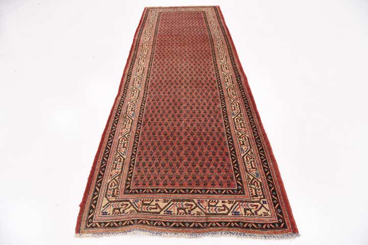 3' 6 x 10' 2 Hand Knotted Botemir Persian Wool Runner Rug