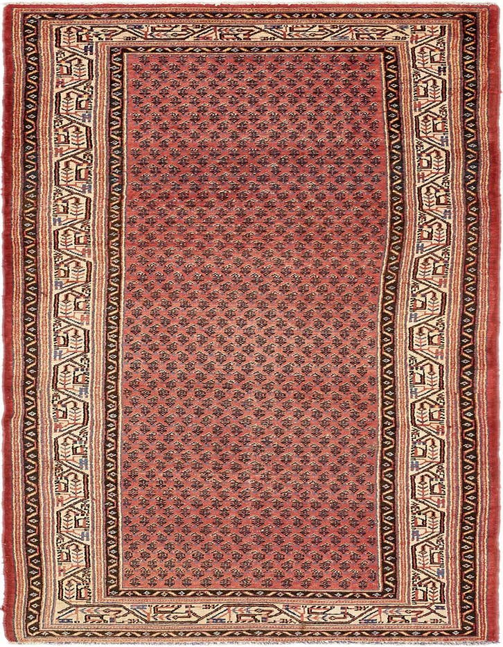 Detail image of 3' 6 x 10' 2 Hand Knotted Botemir Persian Wool Runner Rug