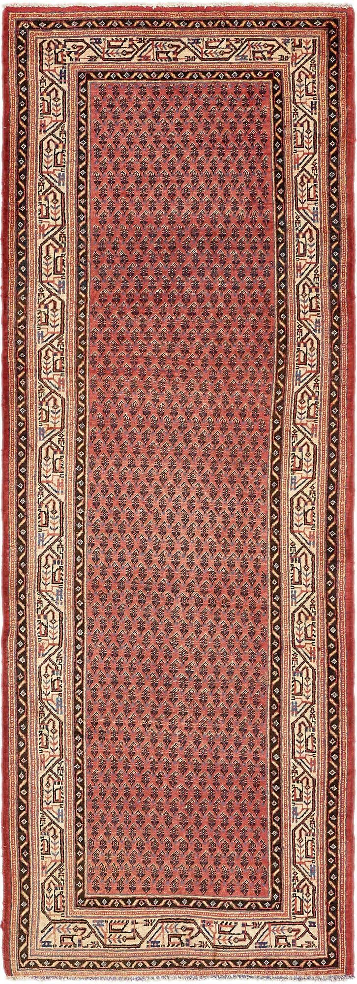 3' 6 x 10' 2 Hand Knotted Botemir Persian Wool Runner Rug