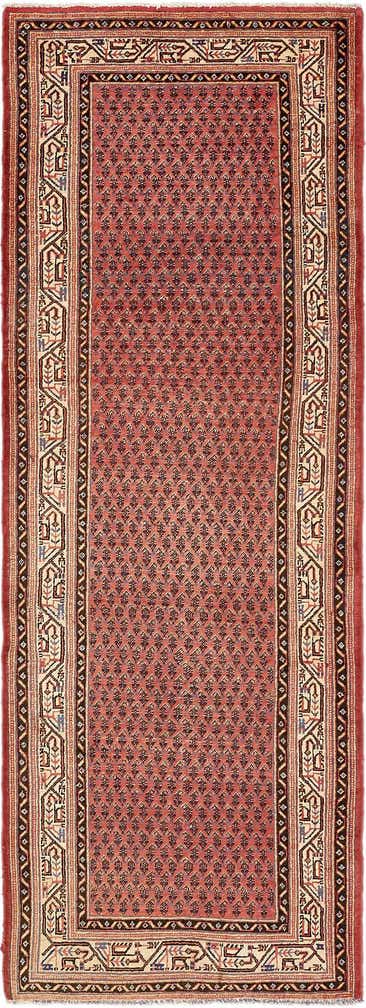 3' 6 x 10' 2 Hand Knotted Botemir Persian Wool Runner Rug