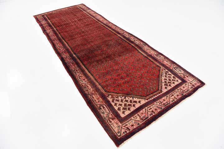 3' 8 x 10' 9 Hand Knotted Botemir Persian Wool Runner Rug