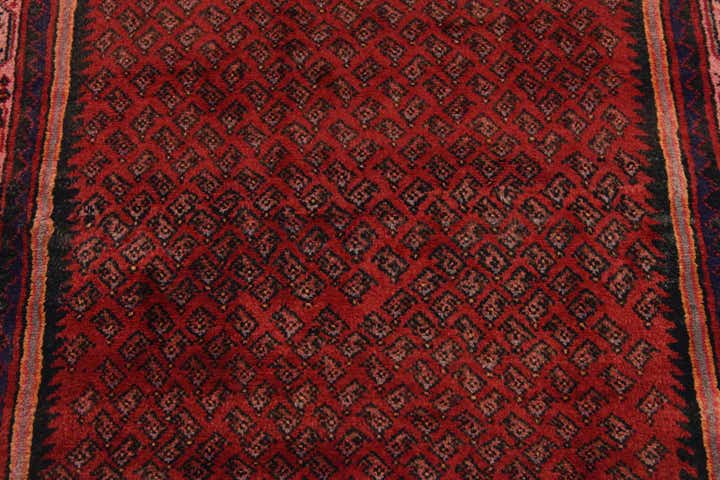 3' 8 x 10' 9 Hand Knotted Botemir Persian Wool Runner Rug