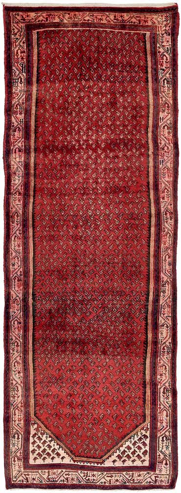 3' 8 x 10' 9 Hand Knotted Botemir Persian Wool Runner Rug