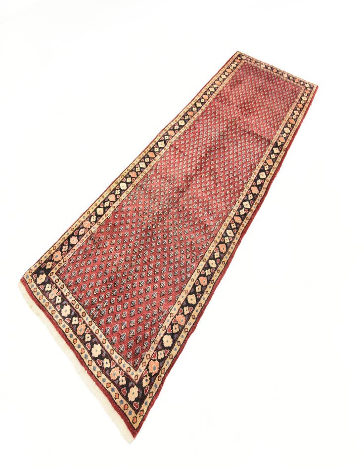 Detail image of 3' 9 x 10' 9  Hand Knotted Botemir Persian Wool Runner Rug