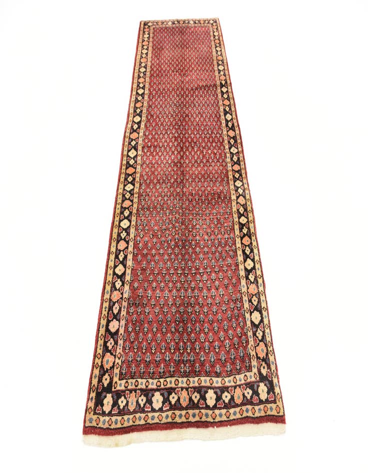 Detail image of 3' 9 x 10' 9  Hand Knotted Botemir Persian Wool Runner Rug