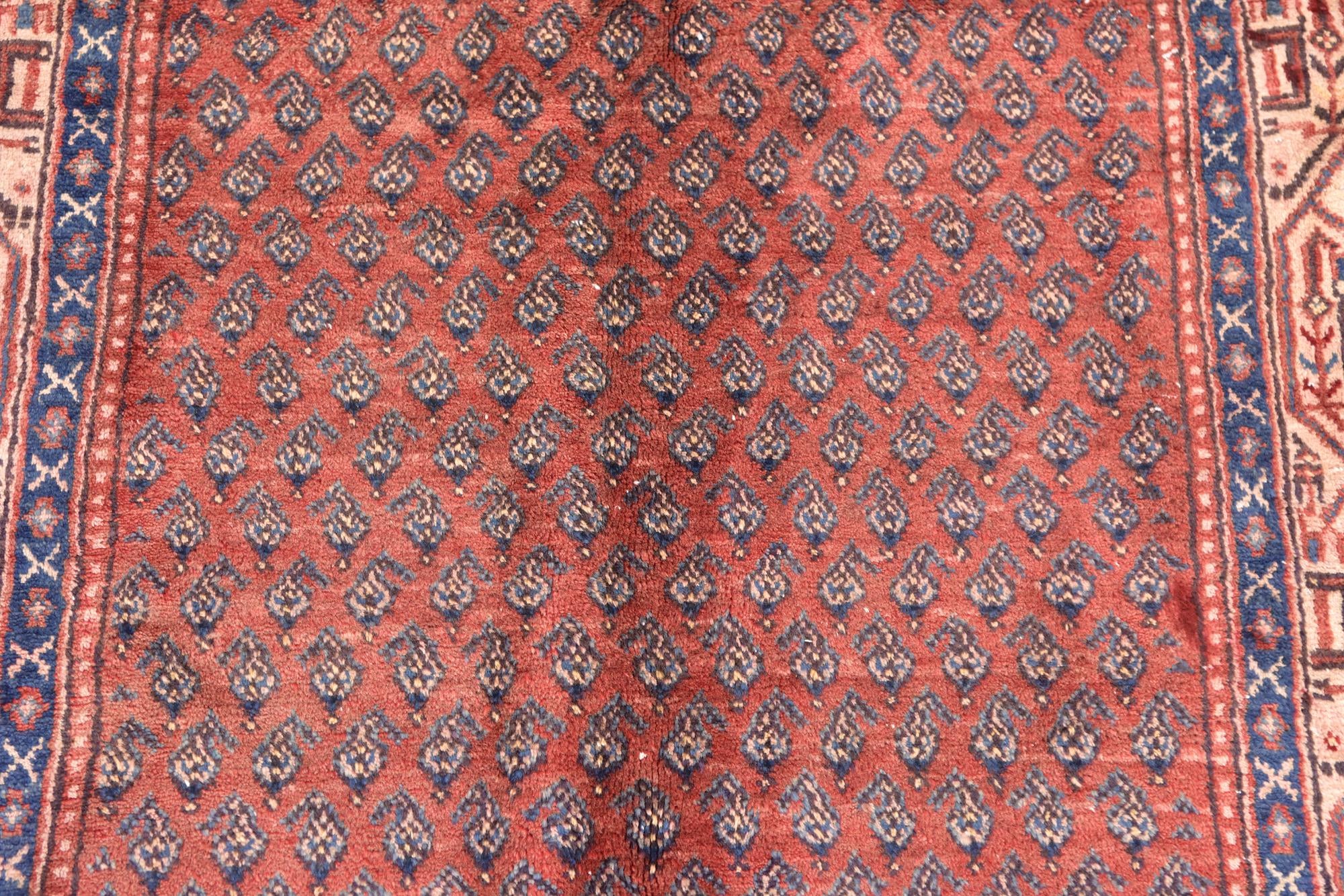 3' 9 x 10' 9 Hand Knotted Botemir Persian Wool Runner Rug