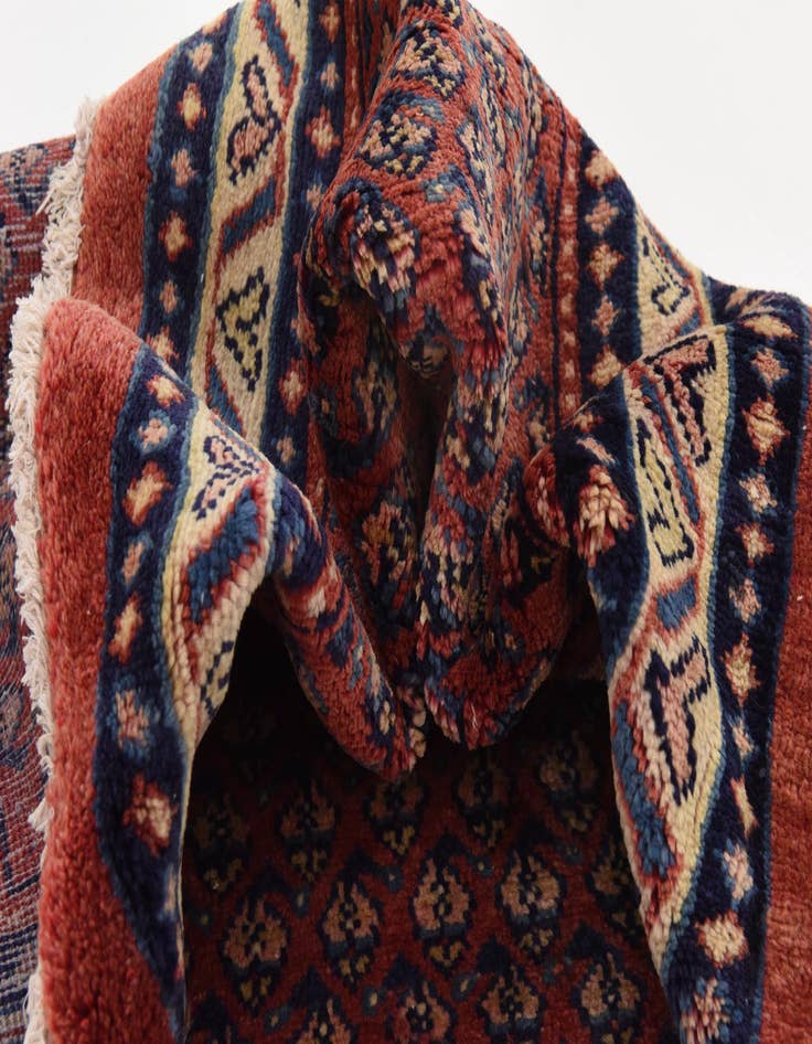 Detail image of 3' 7 x 9' 9  Hand Knotted Botemir Persian Wool Runner Rug