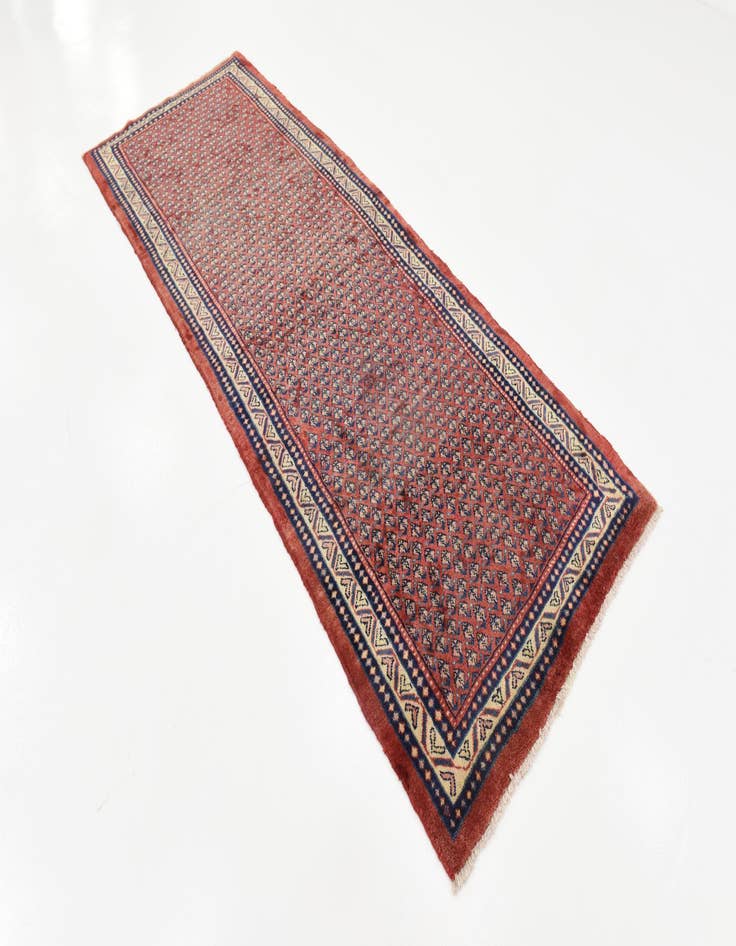 Detail image of 3' 7 x 9' 9  Hand Knotted Botemir Persian Wool Runner Rug