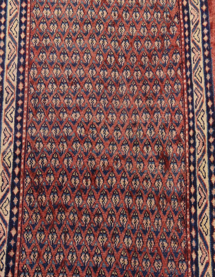 Detail image of 3' 7 x 9' 9  Hand Knotted Botemir Persian Wool Runner Rug