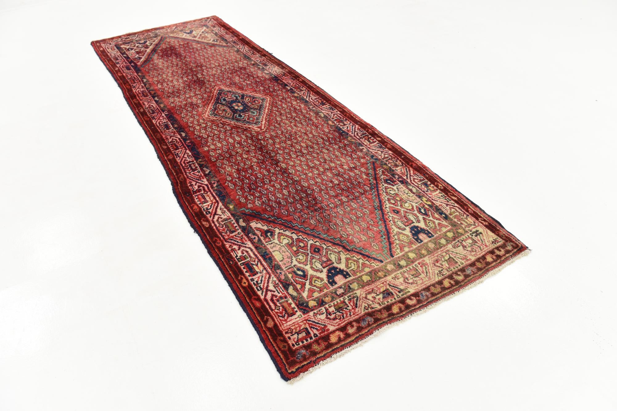 3' 5 x 10' Hand Knotted Botemir Persian Wool Runner Rug