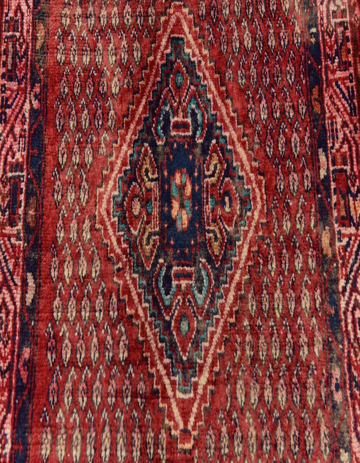 Detail image of 3' 5 x 10' Hand Knotted Botemir Persian Wool Runner Rug