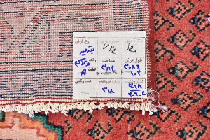 3' 5 x 10' 2 Hand Knotted Botemir Persian Wool Runner Rug