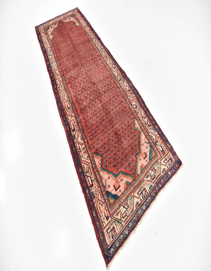 Detail image of 3' 5 x 10' 2 Hand Knotted Botemir Persian Wool Runner Rug