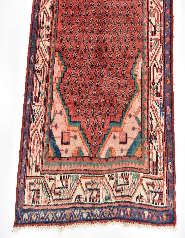 Detail image of 3' 5 x 10' 2 Hand Knotted Botemir Persian Wool Runner Rug