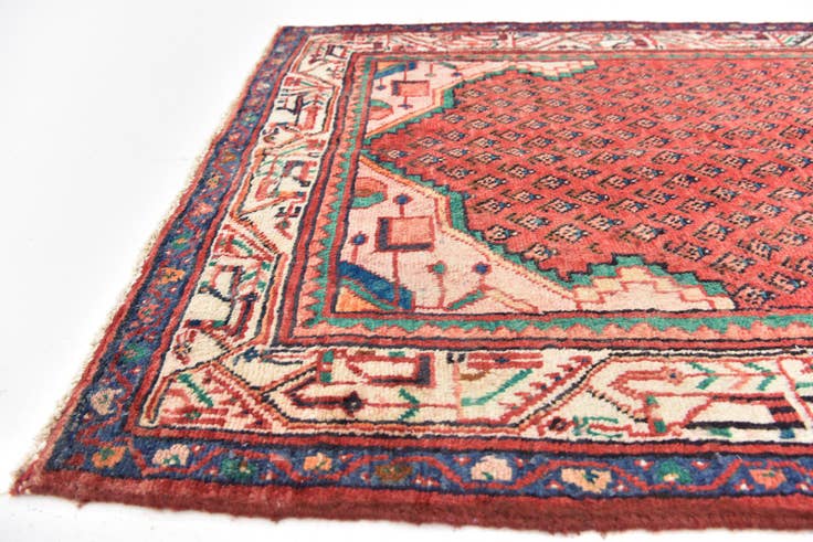 Detail image of 3' 5 x 10' 2 Hand Knotted Botemir Persian Wool Runner Rug