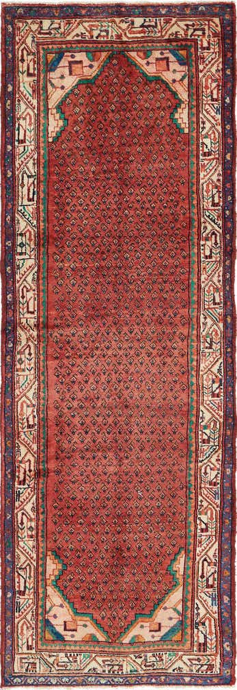 3' 5 x 10' 2 Hand Knotted Botemir Persian Wool Runner Rug