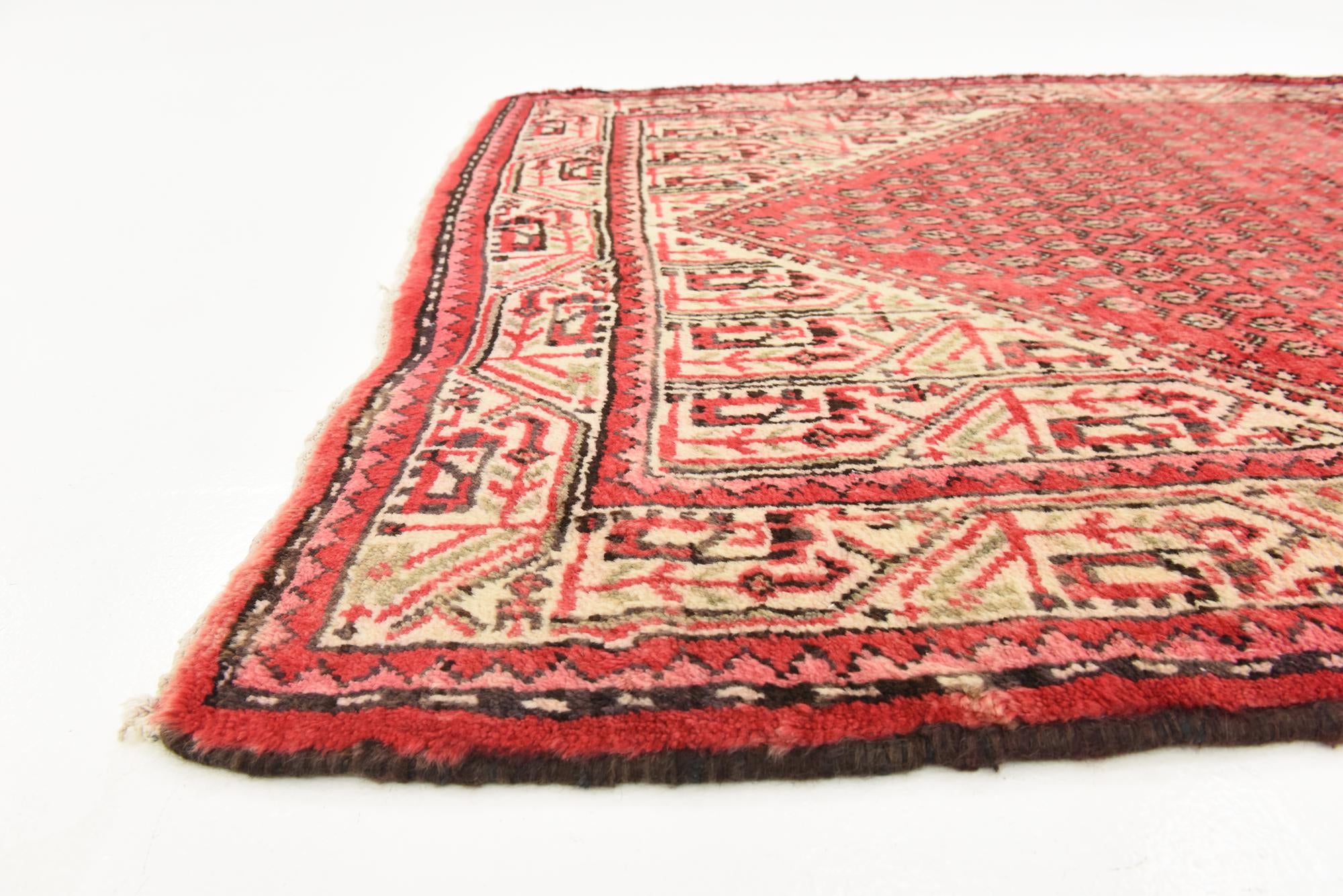 3' 6 x 9' 11 Hand Knotted Botemir Persian Wool Runner Rug