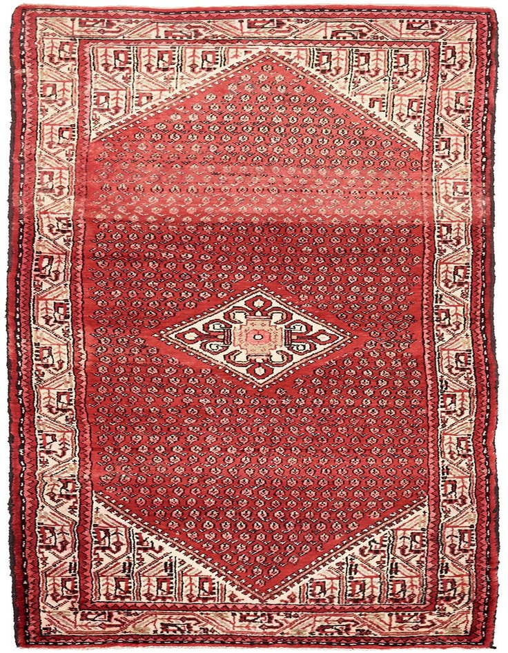 Detail image of 3' 6 x 9' 11 Hand Knotted Botemir Persian Wool Runner Rug