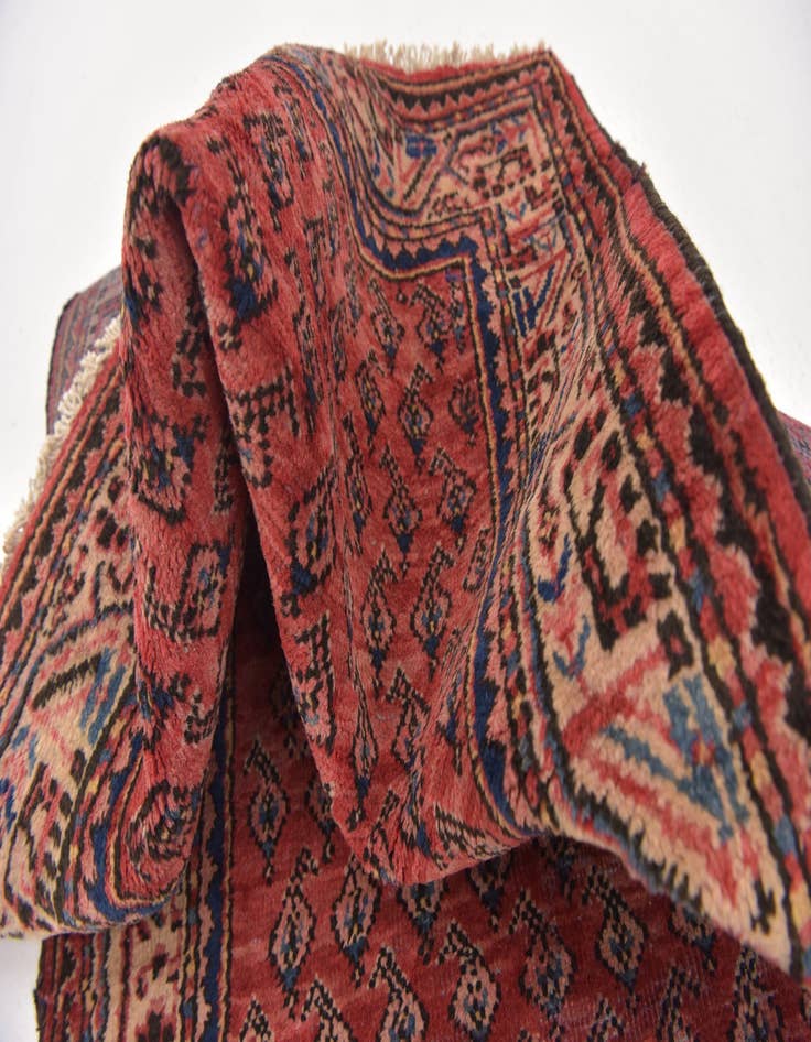 Detail image of 3' 4 x 7' 2 Hand Knotted Botemir Persian Wool Runner Rug