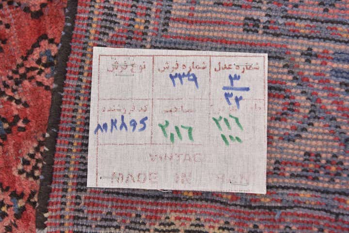 3' 4 x 7' 2 Hand Knotted Botemir Persian Wool Runner Rug