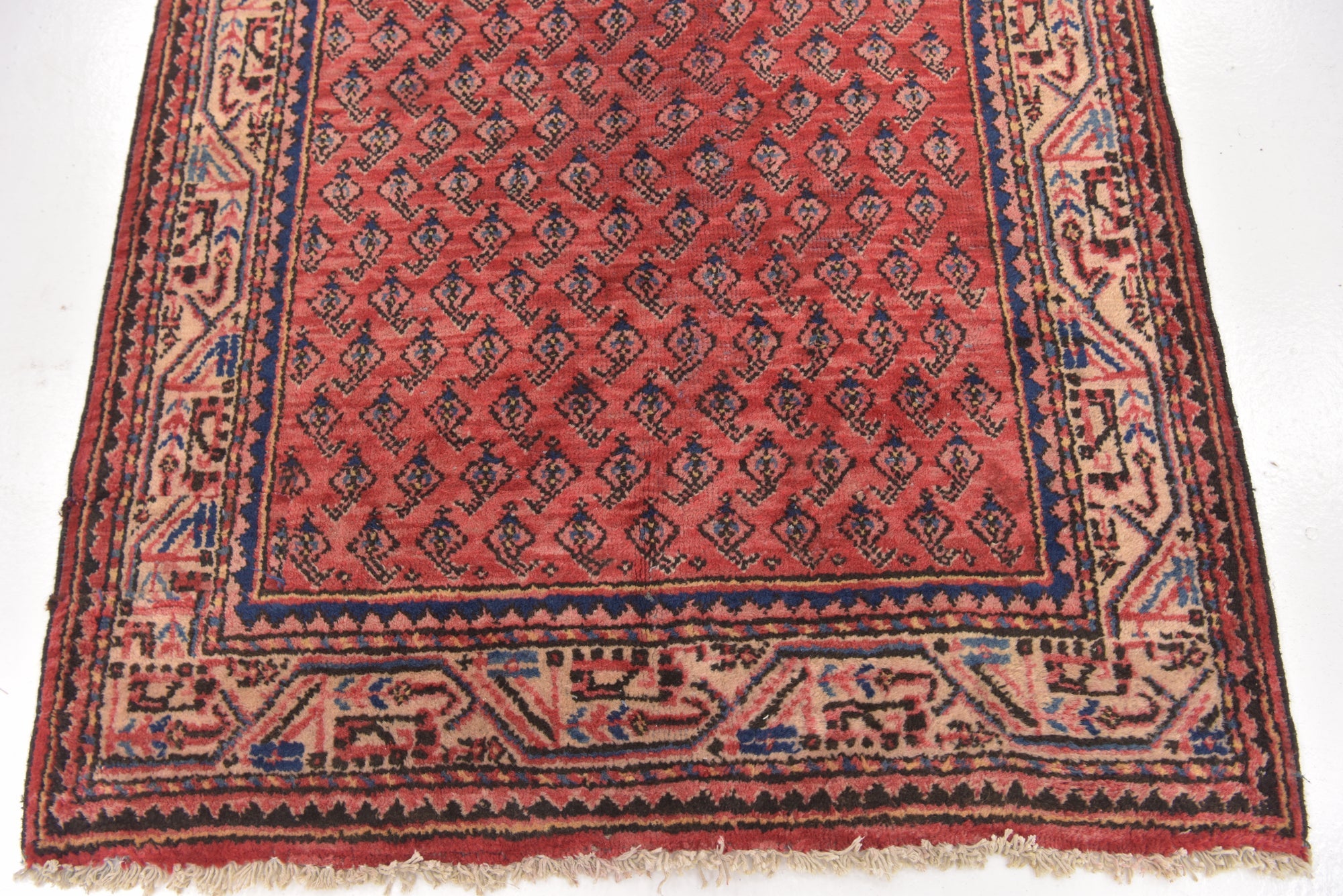 3' 4 x 7' 2 Hand Knotted Botemir Persian Wool Runner Rug
