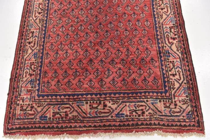 Detail image of 3' 4 x 7' 2 Hand Knotted Botemir Persian Wool Runner Rug