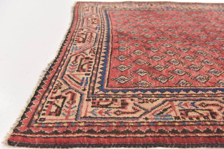 Detail image of 3' 4 x 7' 2 Hand Knotted Botemir Persian Wool Runner Rug