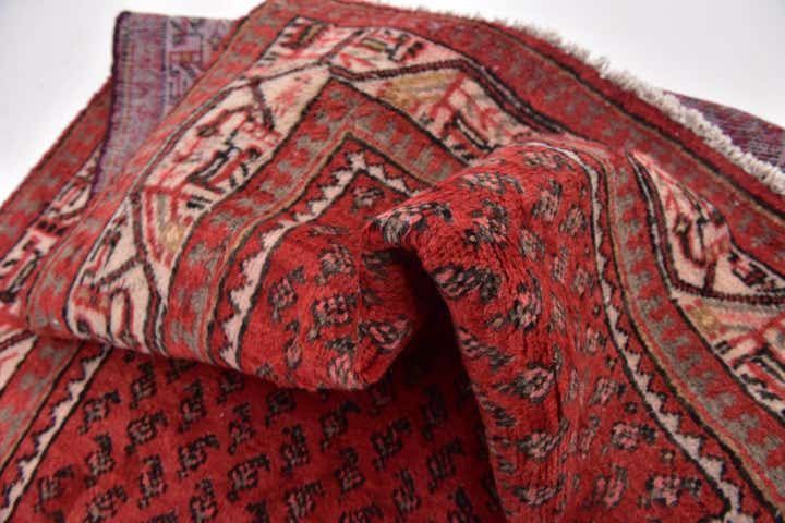 3' 6 x 10' 5 Hand Knotted Botemir Persian Wool Runner Rug