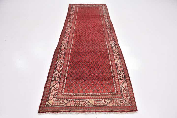 3' 6 x 10' 5 Hand Knotted Botemir Persian Wool Runner Rug