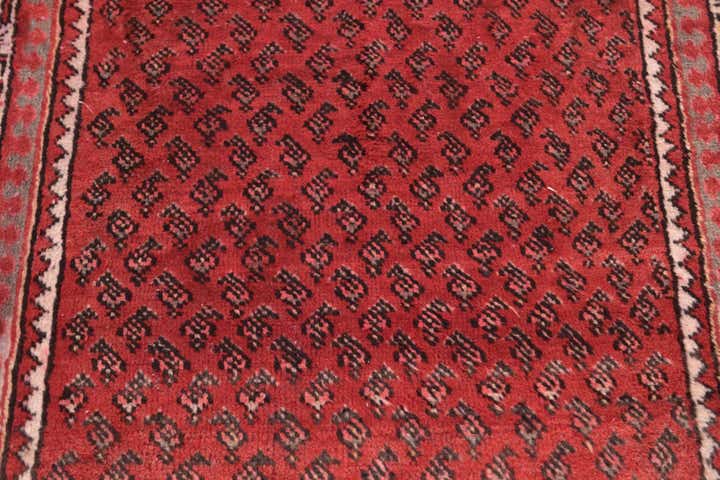 3' 6 x 10' 5 Hand Knotted Botemir Persian Wool Runner Rug