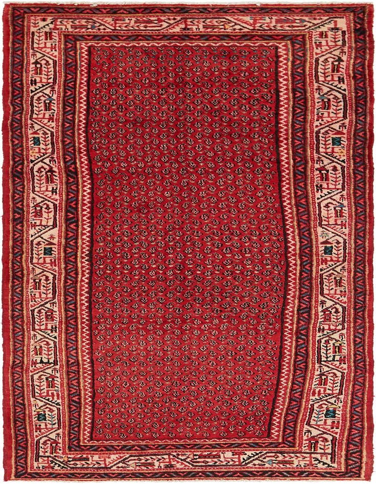 Detail image of 3' 6 x 10' 3 Hand Knotted Botemir Persian Wool Runner Rug