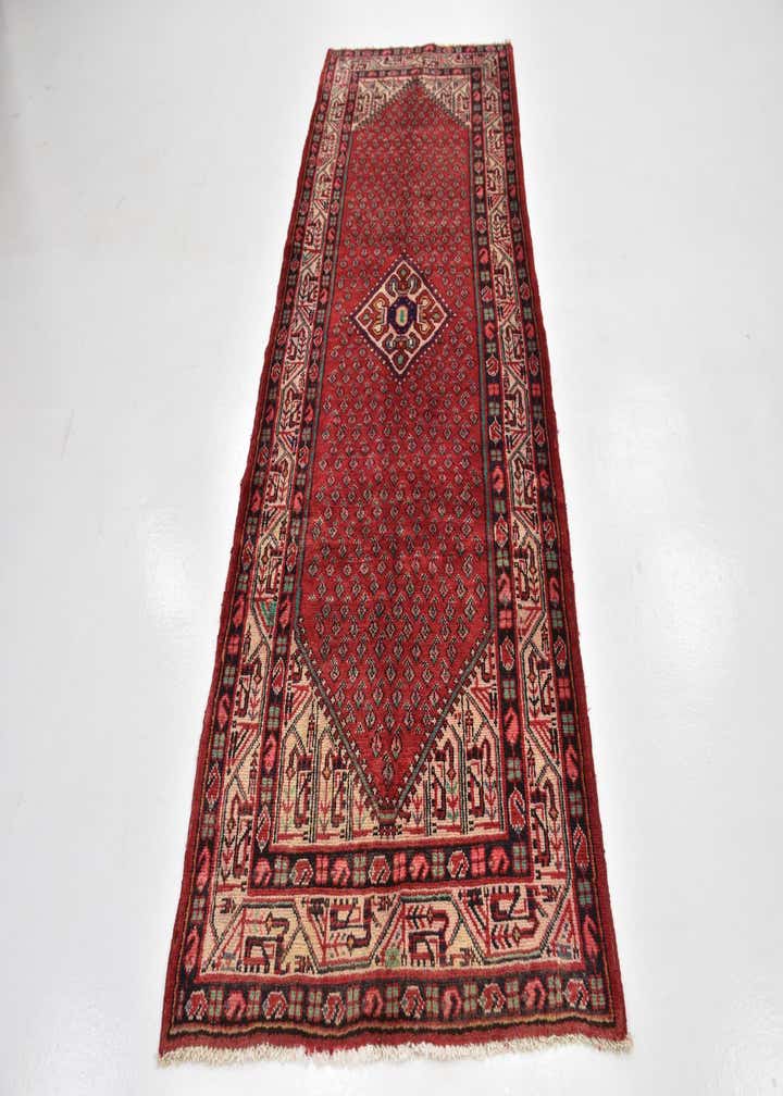 3' 7 x 10' Hand Knotted Botemir Persian Wool Runner Rug