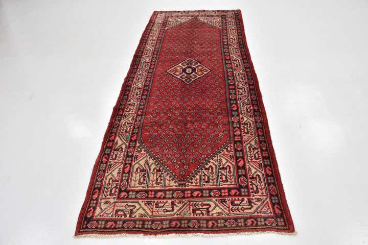 3' 7 x 10' Hand Knotted Botemir Persian Wool Runner Rug