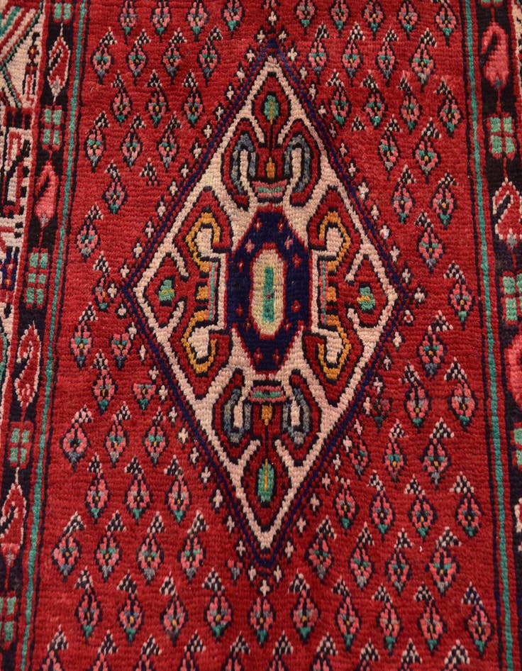 Detail image of 3' 7 x 10' Hand Knotted Botemir Persian Wool Runner Rug