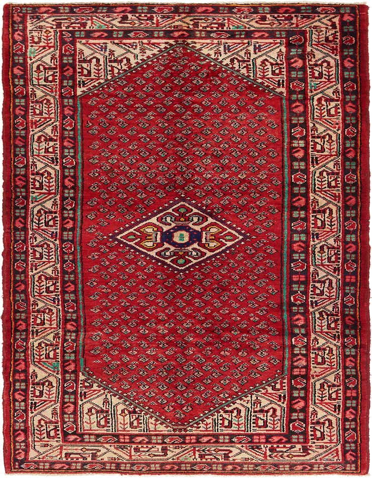 3' 7 x 10' Hand Knotted Botemir Persian Wool Runner Rug