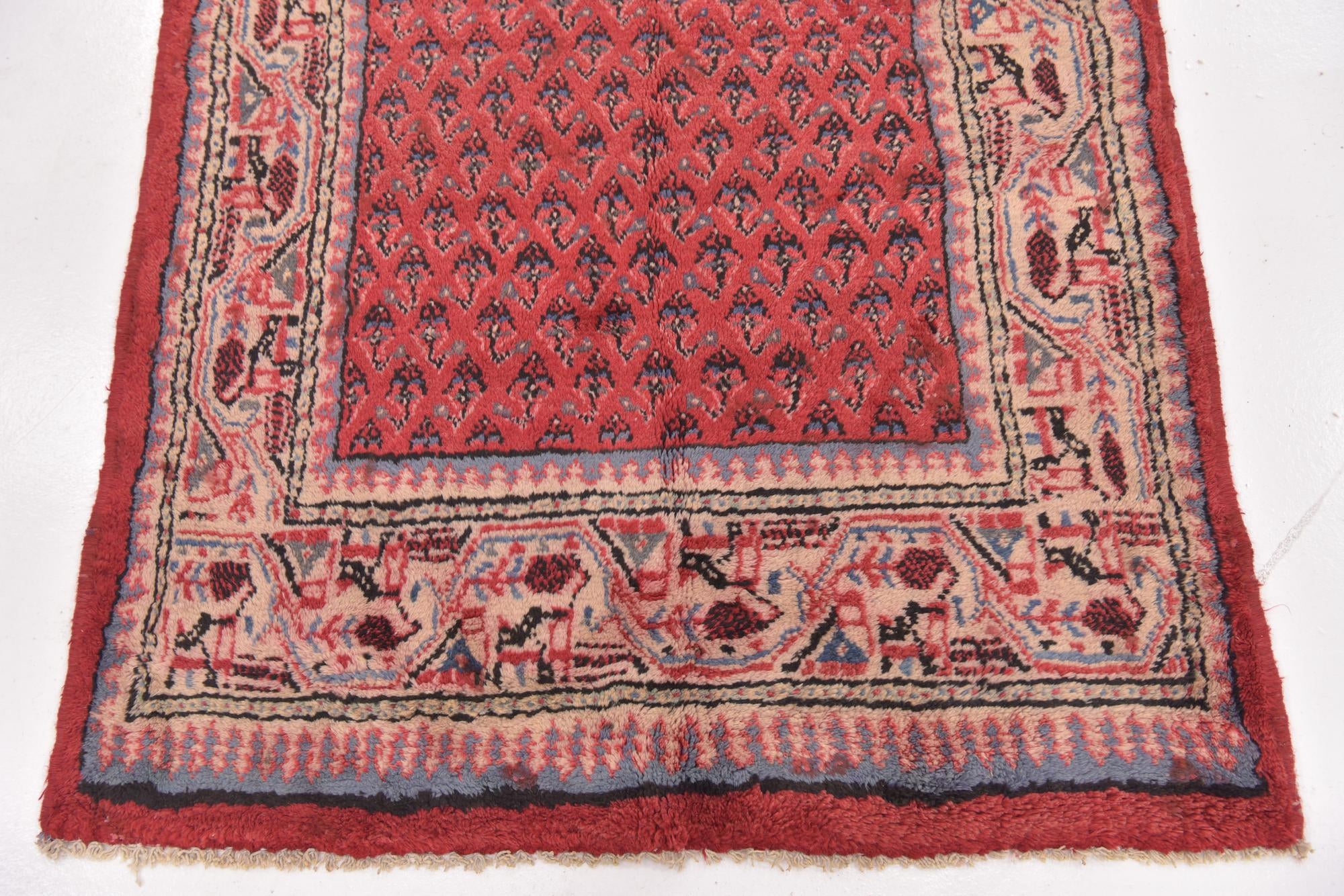 3' 9 x 10' Hand Knotted Botemir Persian Wool Runner Rug