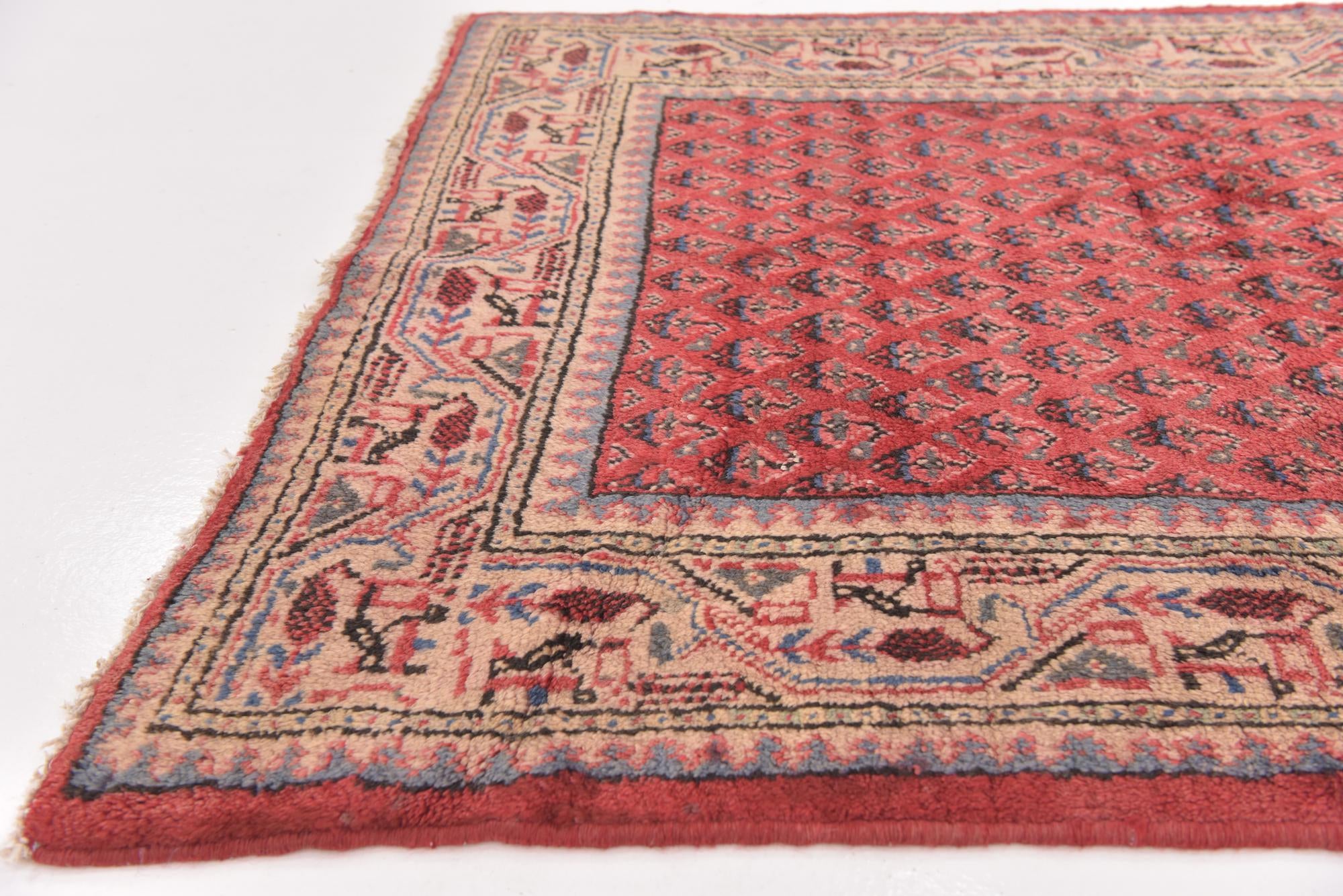 3' 9 x 10' Hand Knotted Botemir Persian Wool Runner Rug