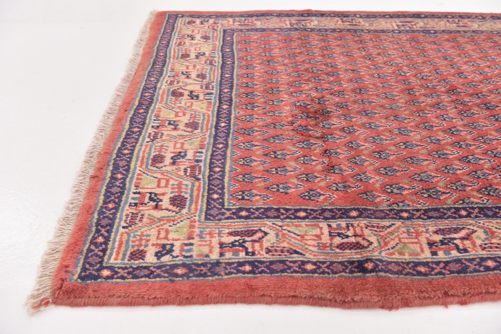 3' 10 x 10' 8 Hand Knotted Botemir Persian Wool Runner Rug