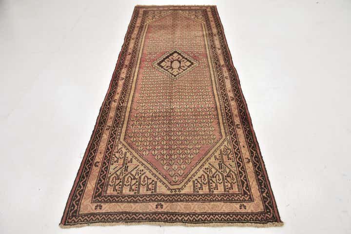 3' 7 x 10' 2 Hand Knotted Botemir Persian Wool Runner Rug