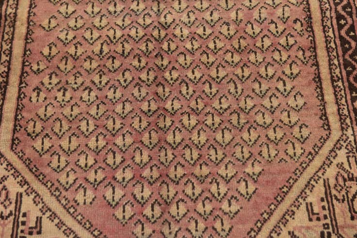 Detail image of 3' 7 x 10' 2 Hand Knotted Botemir Persian Wool Runner Rug