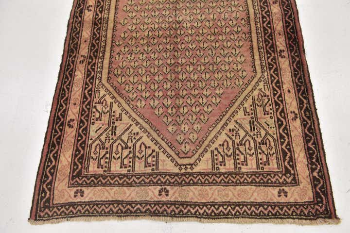 3' 7 x 10' 2 Hand Knotted Botemir Persian Wool Runner Rug