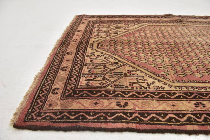 Detail image of 3' 7 x 10' 2 Hand Knotted Botemir Persian Wool Runner Rug