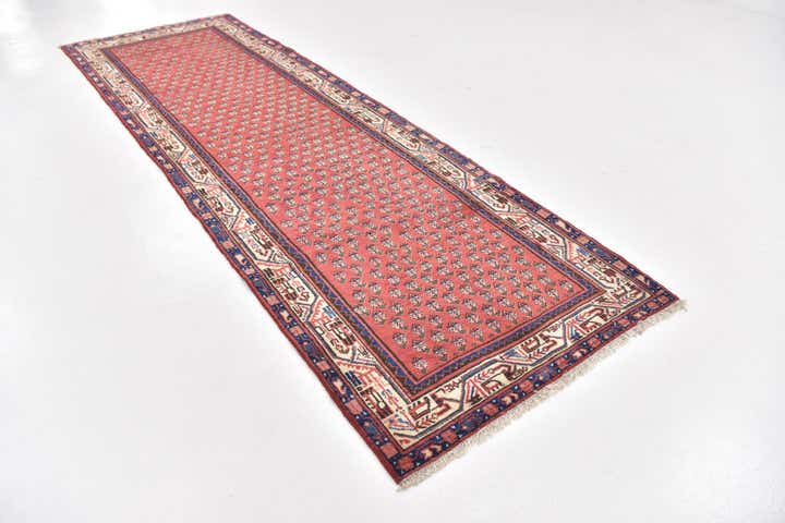 3' 7 x 11' Hand Knotted Botemir Persian Wool Runner Rug