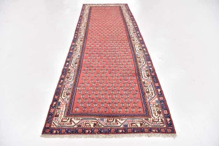 3' 7 x 11' Hand Knotted Botemir Persian Wool Runner Rug